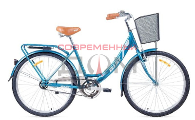 Велосипед дорожный Aist Jazz 1.0, 26",18" синий+корзина